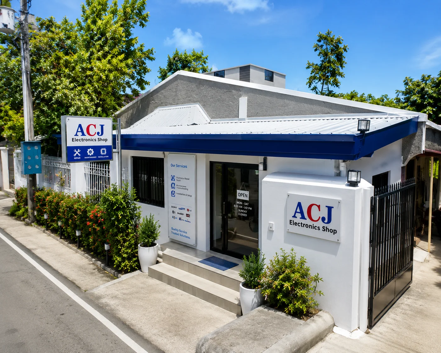 Exterior view of ACJ Electronics in San Vicente, Ilocos Sur