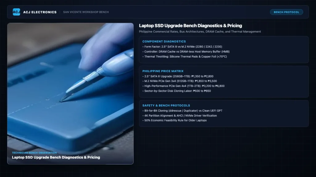 Laptop SSD Upgrade Guide: Bench Diagnostics and Rates